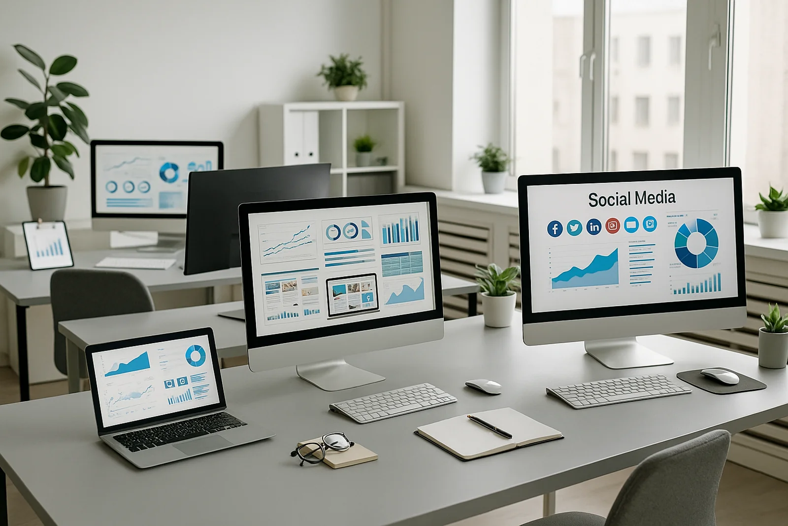 Gestione social media e creatività su smartphone