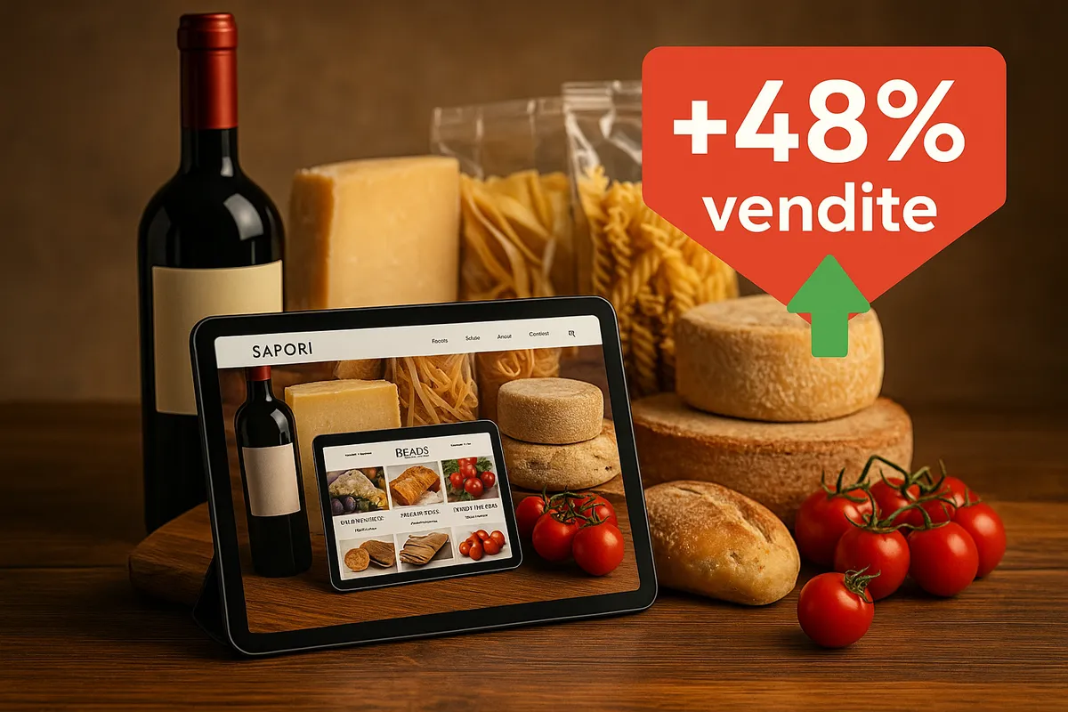 E-commerce food, +48% vendite
