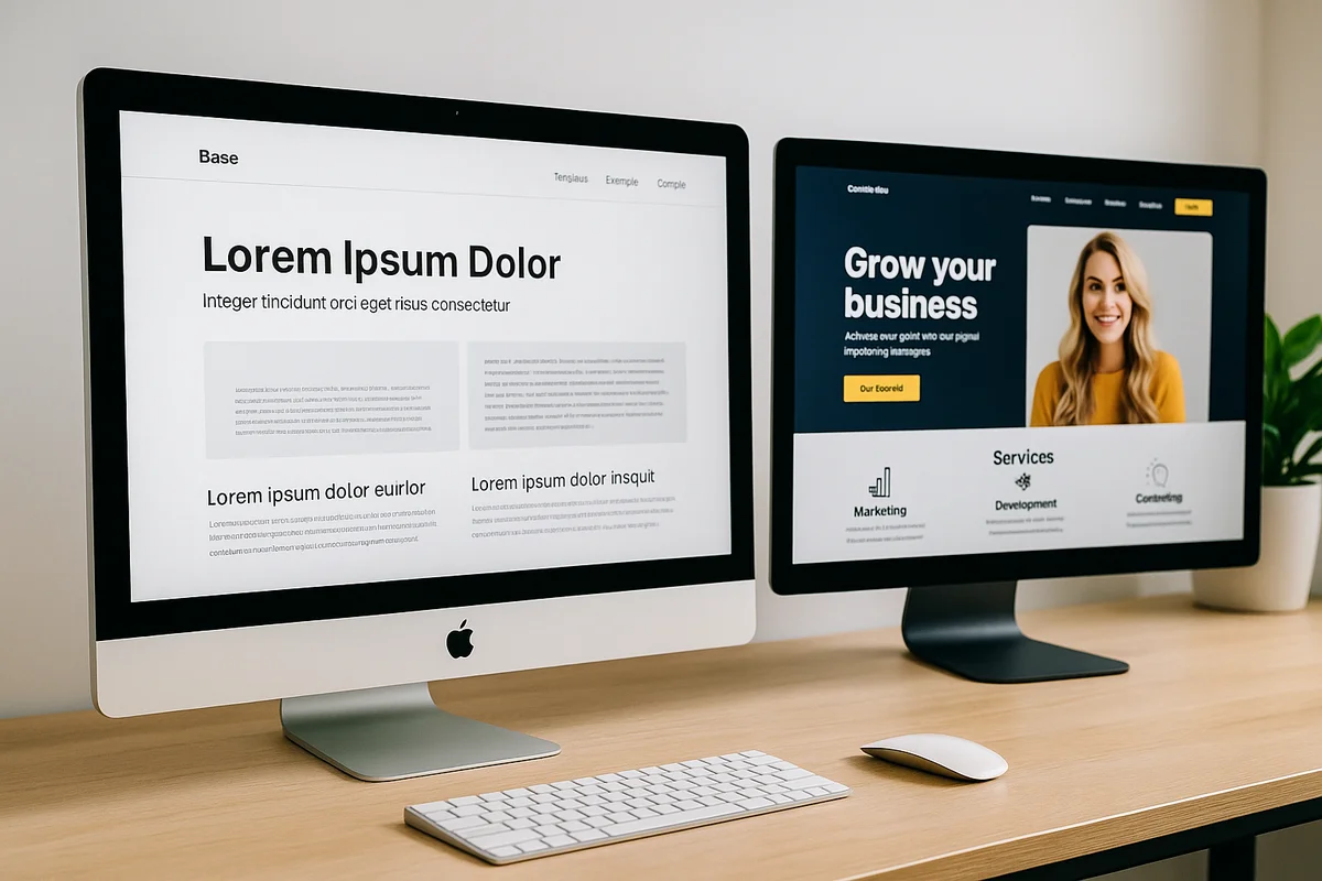 Base template con personalizzazioni mirate