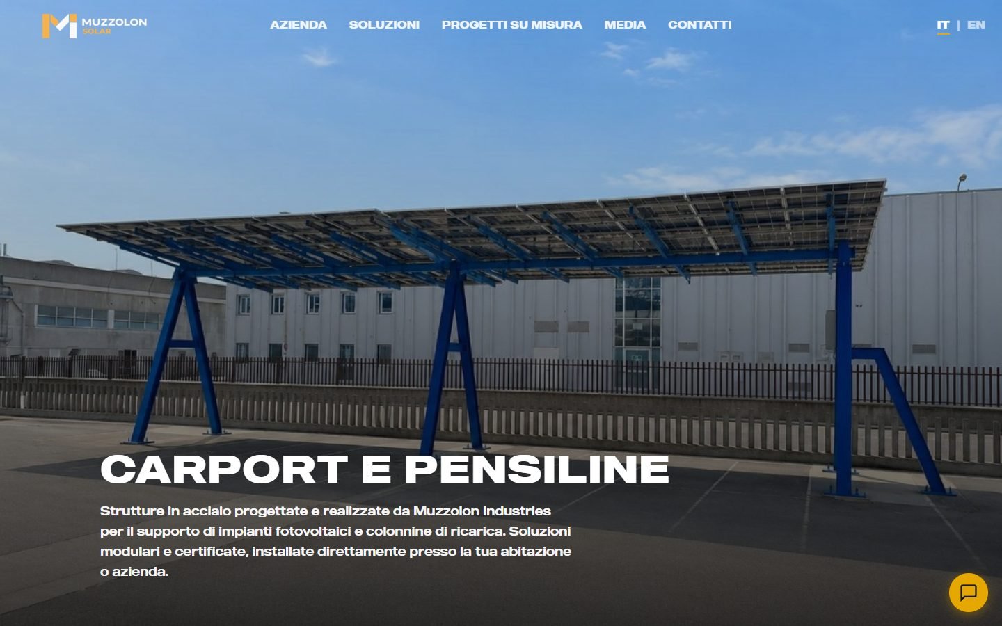 Pensiline e carport su misura